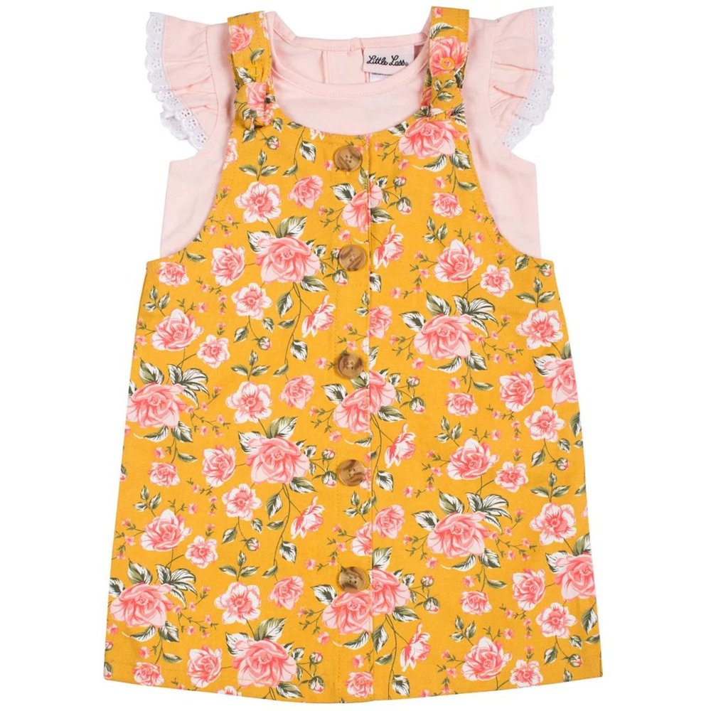 Little Lass Baby Girls 2pc Onesie Top and Jumper Set NEW - Picture 2 of 9